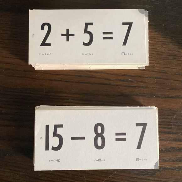 VINTAGE 1966 Ed U Cards New Math Addition & Subtraction Flash Cards - Picture 6 of 11